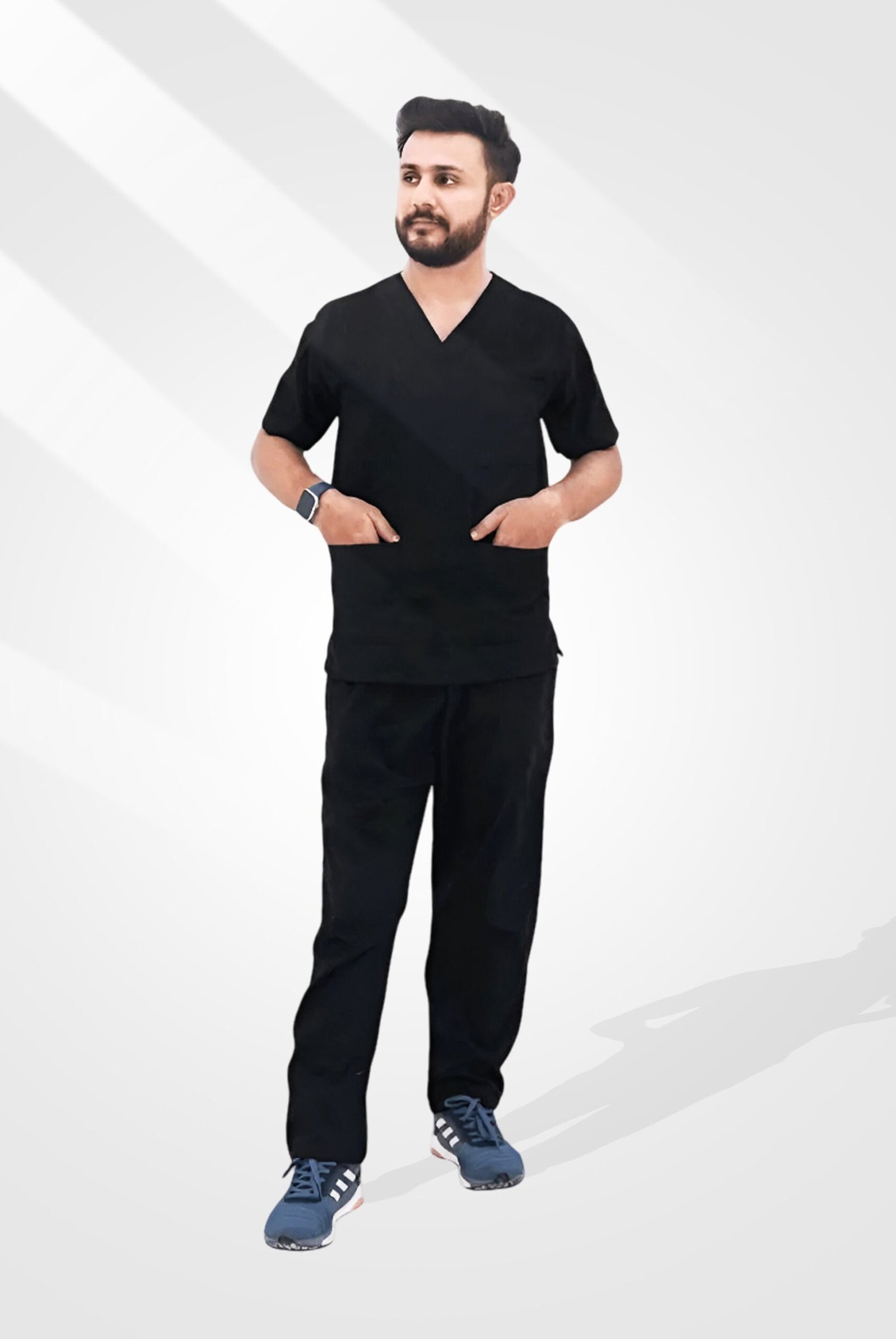 Black Scrub Suit for Men by Mk Scrub - Image 4